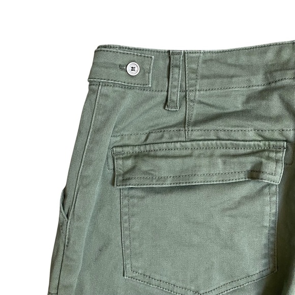 Vince Camuto Olive Green Utility Pants Cotton Spandex Cargo Pockets Size 27/4 - Picture 7 of 11